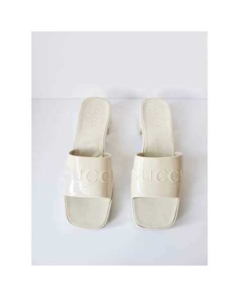 gucci white plastic sandals|gucci transparent sandals.